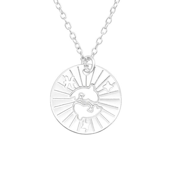 Sterling Silver Pisces Necklace - Picture 1 of 6